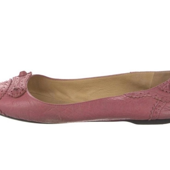 Pink Balenciaga City Flats